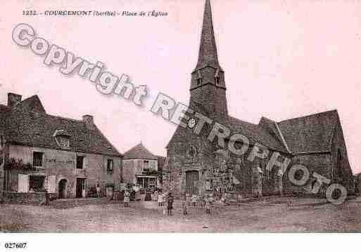 Ville de COURCEMONT, carte postale ancienne