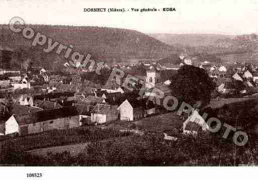 Ville de DORNECY, carte postale ancienne