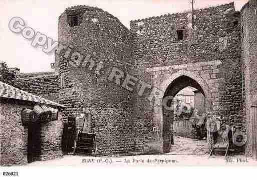 Ville de ELNE, carte postale ancienne