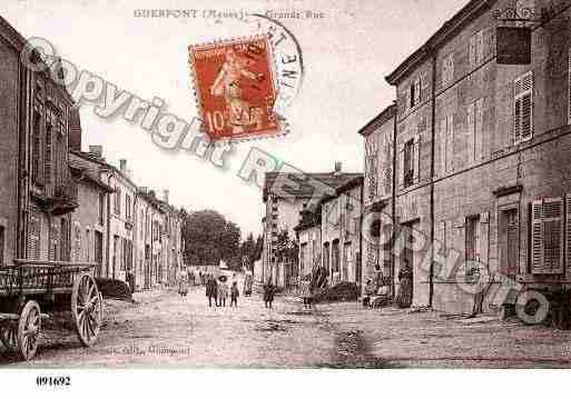 Ville de GUERPONT, carte postale ancienne