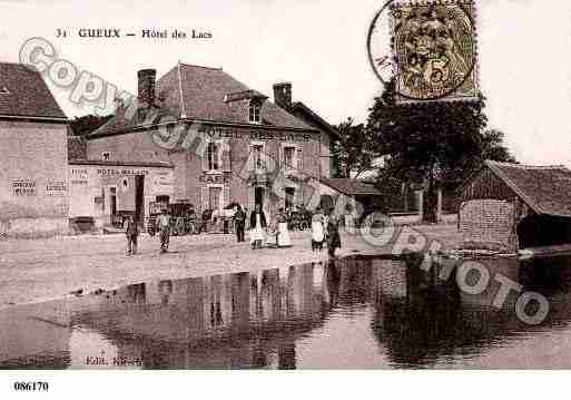 Ville de GUEUX, carte postale ancienne