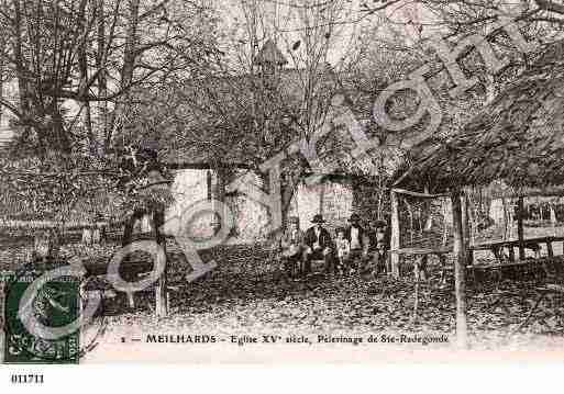Ville de MEILHARDS, carte postale ancienne