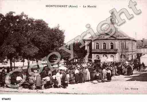 Ville de MONTCORNET, carte postale ancienne