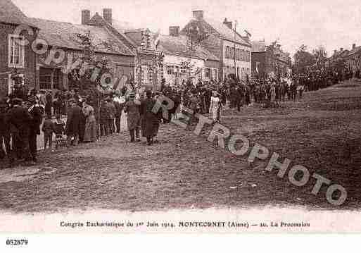 Ville de MONTCORNET, carte postale ancienne