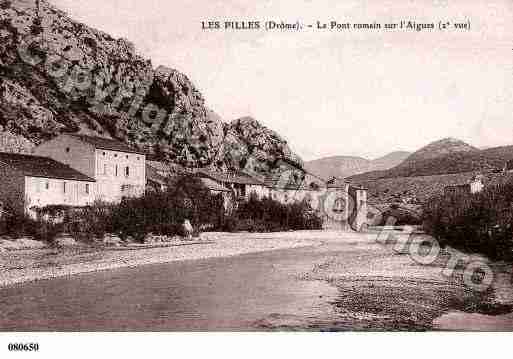 Ville de PILLES(LES), carte postale ancienne