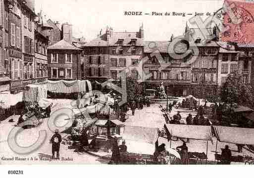 Ville de RODEZ, carte postale ancienne