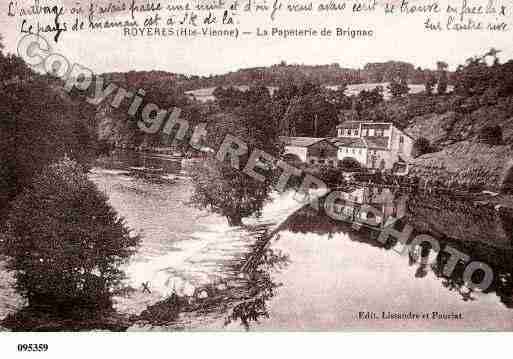 Ville de ROYERES, carte postale ancienne