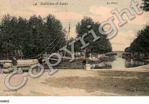 Ville de SALLELESD'AUDE, carte postale ancienne