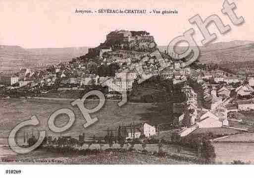 Ville de SEVERACLECHATEAU, carte postale ancienne