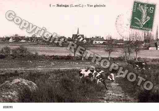 Ville de SOINGSENSOLOGNE, carte postale ancienne