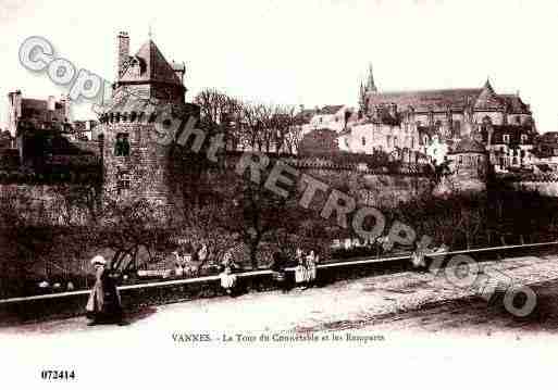 Ville de VANNES, carte postale ancienne