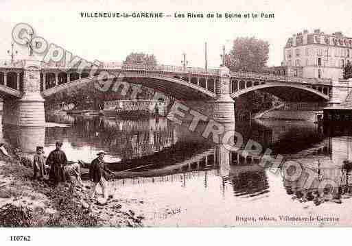 Ville de VILLENEUVELAGARENNE, carte postale ancienne