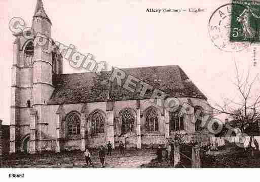 Ville de ALLERY, carte postale ancienne