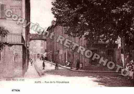 Ville de AUPS, carte postale ancienne