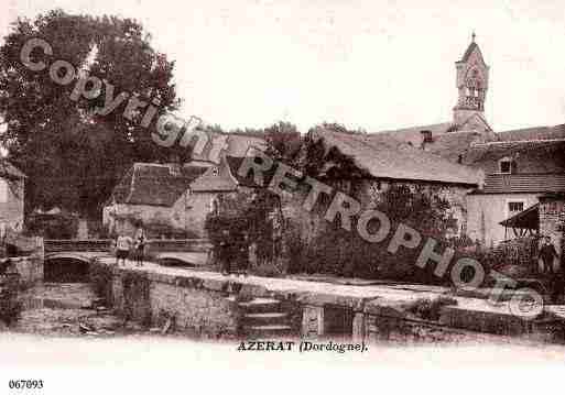 Ville de AZERAT, carte postale ancienne