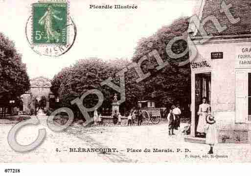 Ville de BLERANCOURT, carte postale ancienne