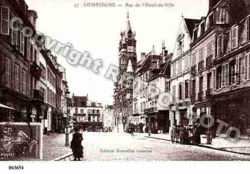 Ville de COMPIEGNE, carte postale ancienne