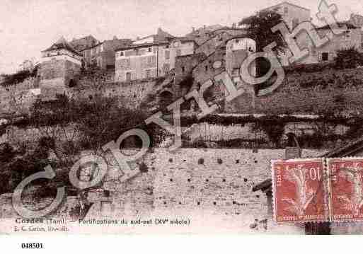 Ville de CORDES, carte postale ancienne