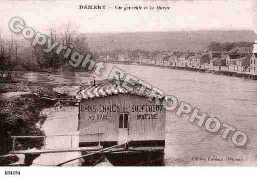 Ville de DAMERY, carte postale ancienne