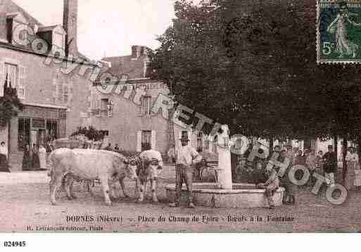 Ville de DORNES, carte postale ancienne