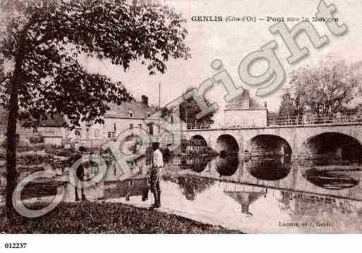 Ville de GENLIS, carte postale ancienne