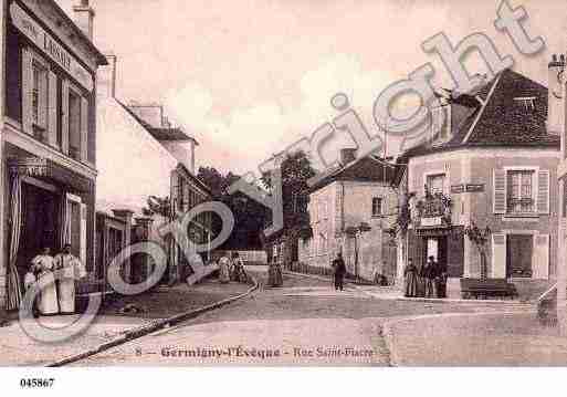 Ville de GERMIGNYL'EVEQUE, carte postale ancienne