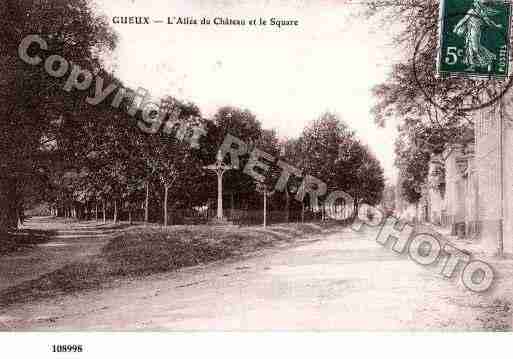 Ville de GUEUX, carte postale ancienne