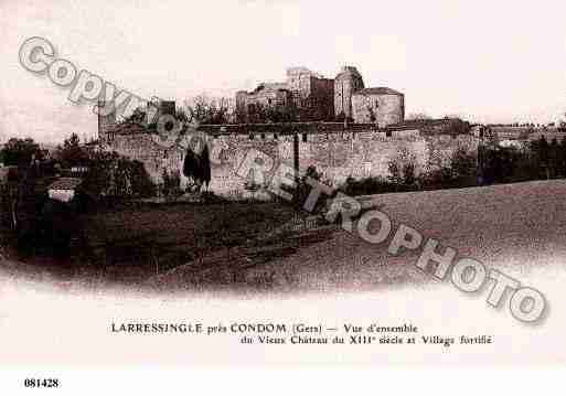 Ville de LARRESINGLE, carte postale ancienne