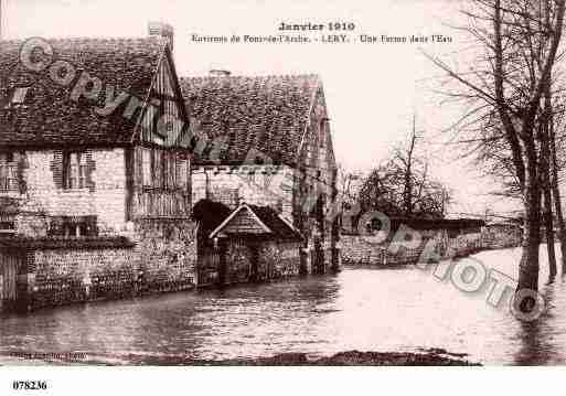 Ville de LERY, carte postale ancienne