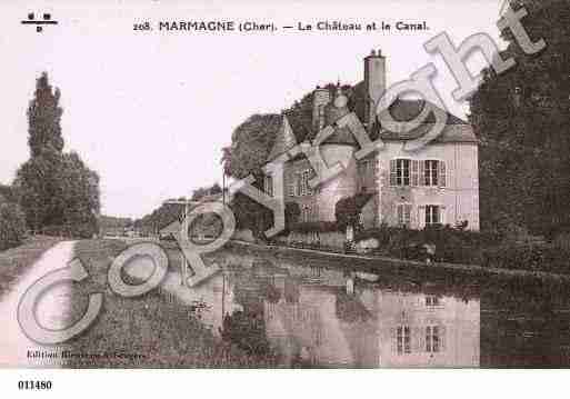 Ville de MARMAGNE, carte postale ancienne