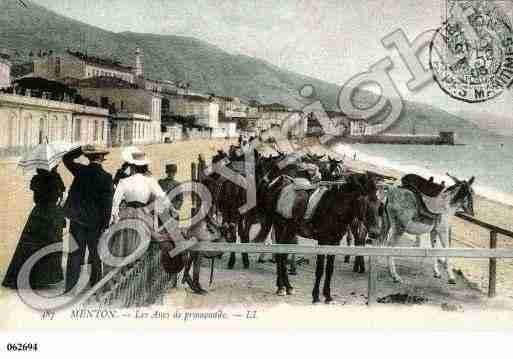 Ville de MENTON, carte postale ancienne