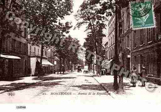 Ville de MONTROUGE, carte postale ancienne