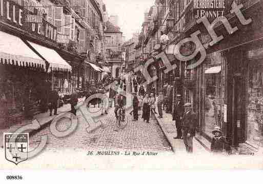 Ville de MOULINS, carte postale ancienne