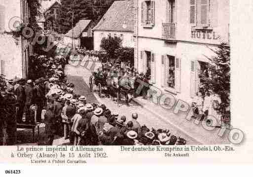 Ville de ORBEY, carte postale ancienne