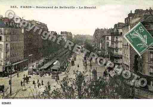 Ville de PARIS19, carte postale ancienne