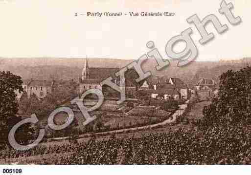 Ville de PARLY, carte postale ancienne