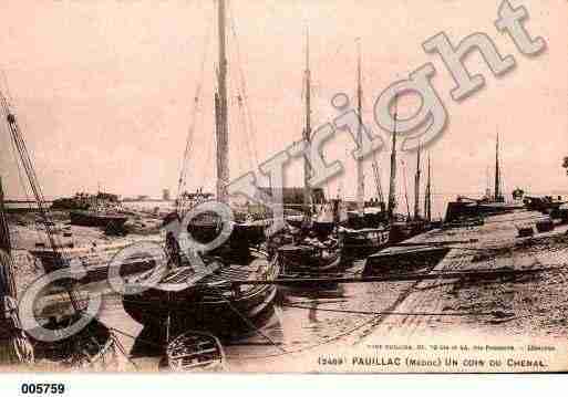 Ville de PAUILLAC, carte postale ancienne