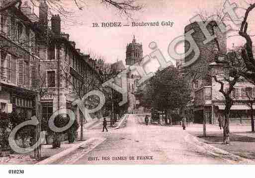 Ville de RODEZ, carte postale ancienne