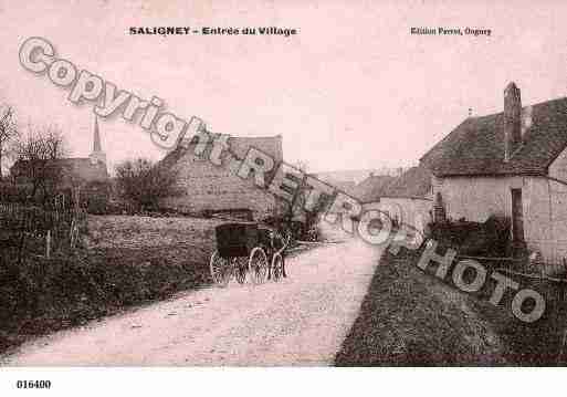 Ville de SALIGNEY, carte postale ancienne