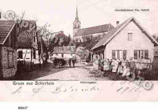 Ville de SCHIRRHEIN, carte postale ancienne