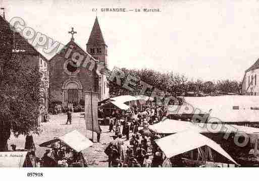 Ville de SIMANDRE, carte postale ancienne