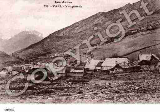 Ville de VARS, carte postale ancienne