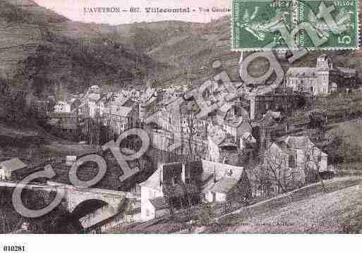 Ville de VILLECOMTAL, carte postale ancienne