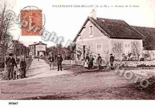 Ville de VILLENEUVESURBELLOT, carte postale ancienne