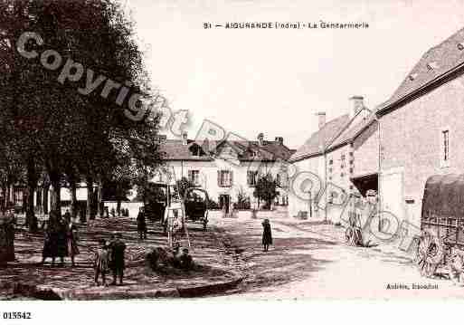 Ville de AIGURANDE, carte postale ancienne