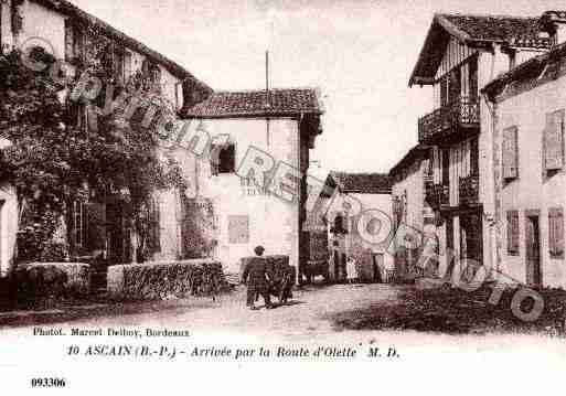 Ville de ASCAIN, carte postale ancienne