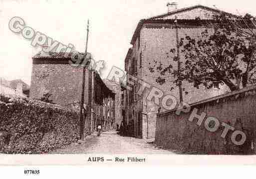 Ville de AUPS, carte postale ancienne