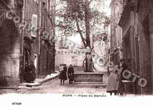 Ville de AUPS, carte postale ancienne