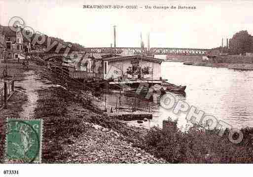 Ville de BEAUMONTSUROISE, carte postale ancienne