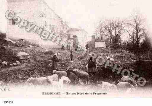 Ville de BERGONNE, carte postale ancienne